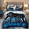 3d Gamer Bedding Sets for Boy Gaming Duvet Cover Set Queen Video Games Comforter Cover,Playstation Designs Bed Set for Teen Boys