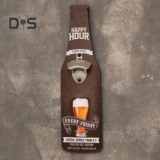 Pas Yok Duvar Şişe Açacağı Aşınmaya dayanıklı Çekici Restoran Duvar Şişe Açacağı