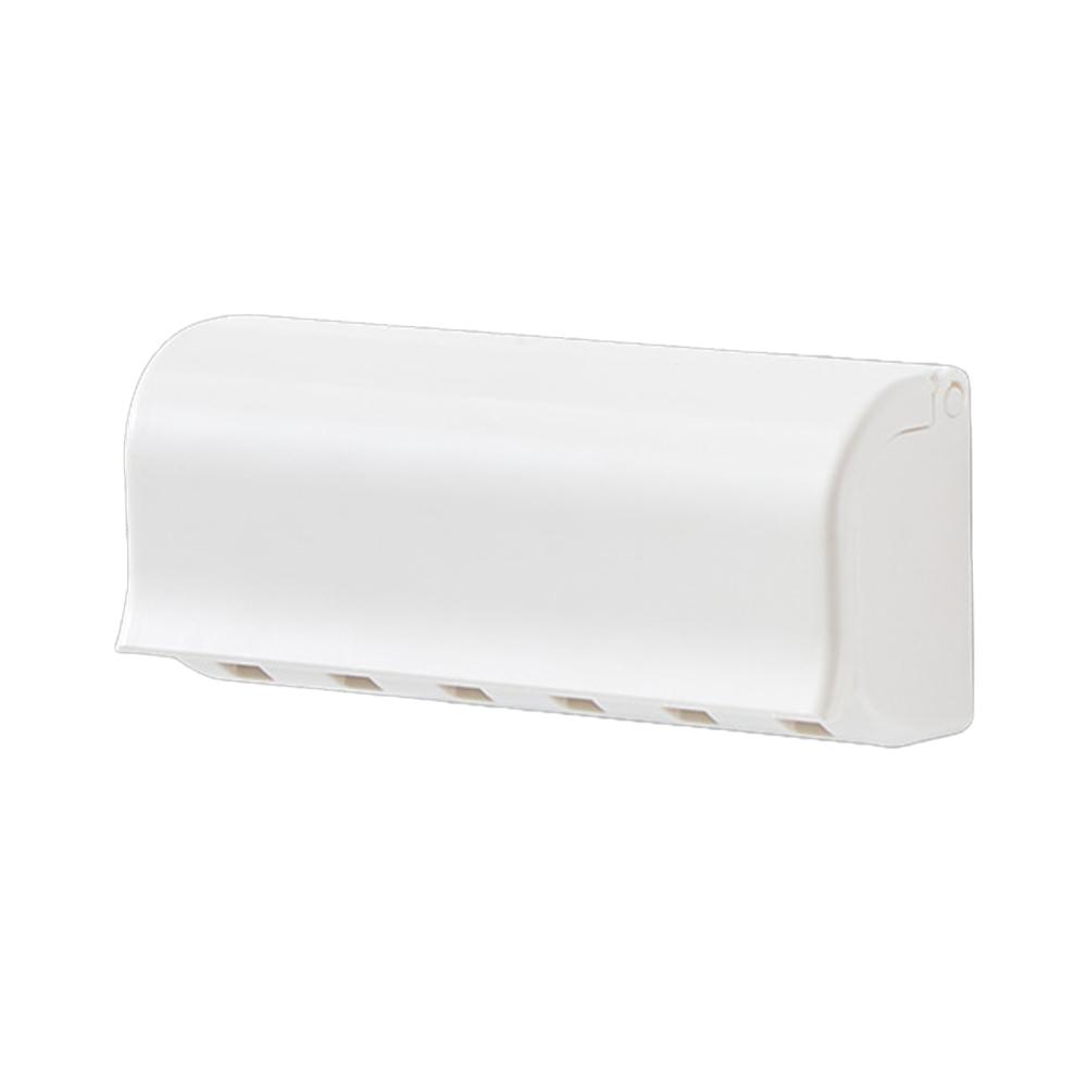 

Коробка для хранения зубных щеток Настенный держатель для зубных щеток Стабильная личная структура Гигиенический уход To D3S5 white-1pcs