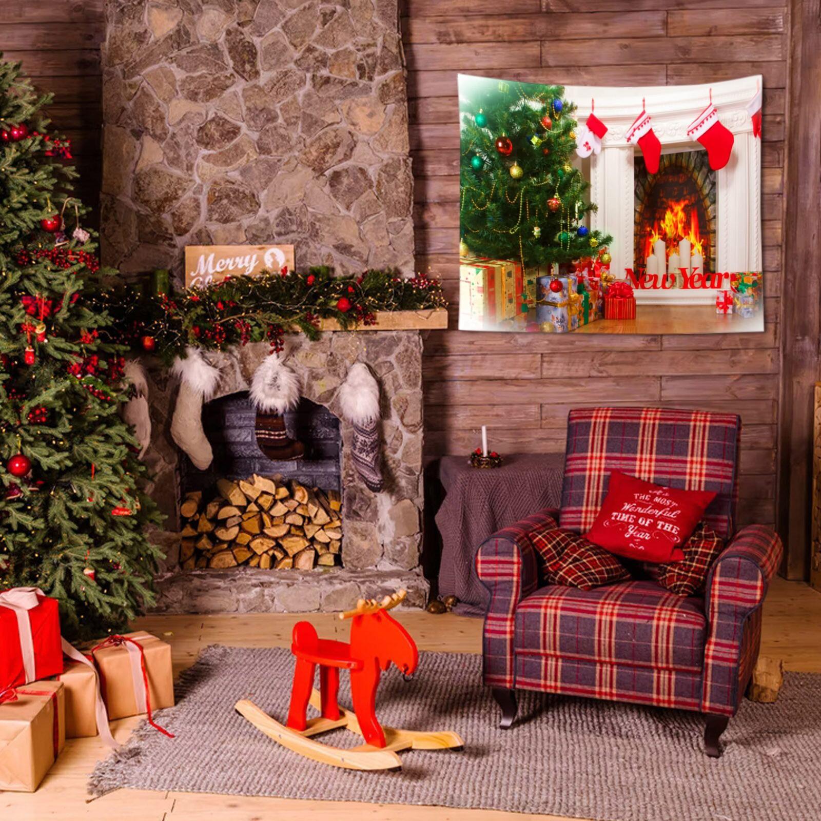 

Санта-Клаус Рождественские украшения с принтом гобелен для дома, гостиной, спальни, настенное украшение, настенный гобелен 100x75cm