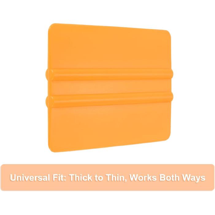 HARFINGTON 3pcs Vinyl Squeegee, 4-Inch Car Vinyl Film Scraper, Yellow, Rectangle