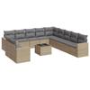 VidaXL Garden Lounge Set with 12 Pcs Cushions, Sofas with Adjustable Feet, Outdoor Furniture Set Patio Terrace, 3218628