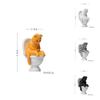 Closestool Animal Pvc Figurine Set With Sitting Cat Design For Gift Giving And Decor