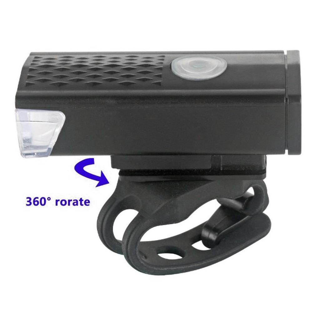 Bike Lights Set USB Rechargeable High Brightness Lighting Bike Black Headlight Red Tail Light for Night Riding
