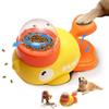 Brinquedo Interativo para Cães 2 em 1 Dispensador Automático de Comida e Petiscos para Animais de Estimação Design de Pato de Desenho Animado Alimentador Lento de Petiscos para Treinamento de Cães