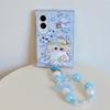 Kawaii Cartoon Cat Phone Case For Samsung Galaxy Z Fold 8 Ultra 7 6 5 Z Fold7 Fold6 Cover with Chain Hard Cute Cases Clear Funda
