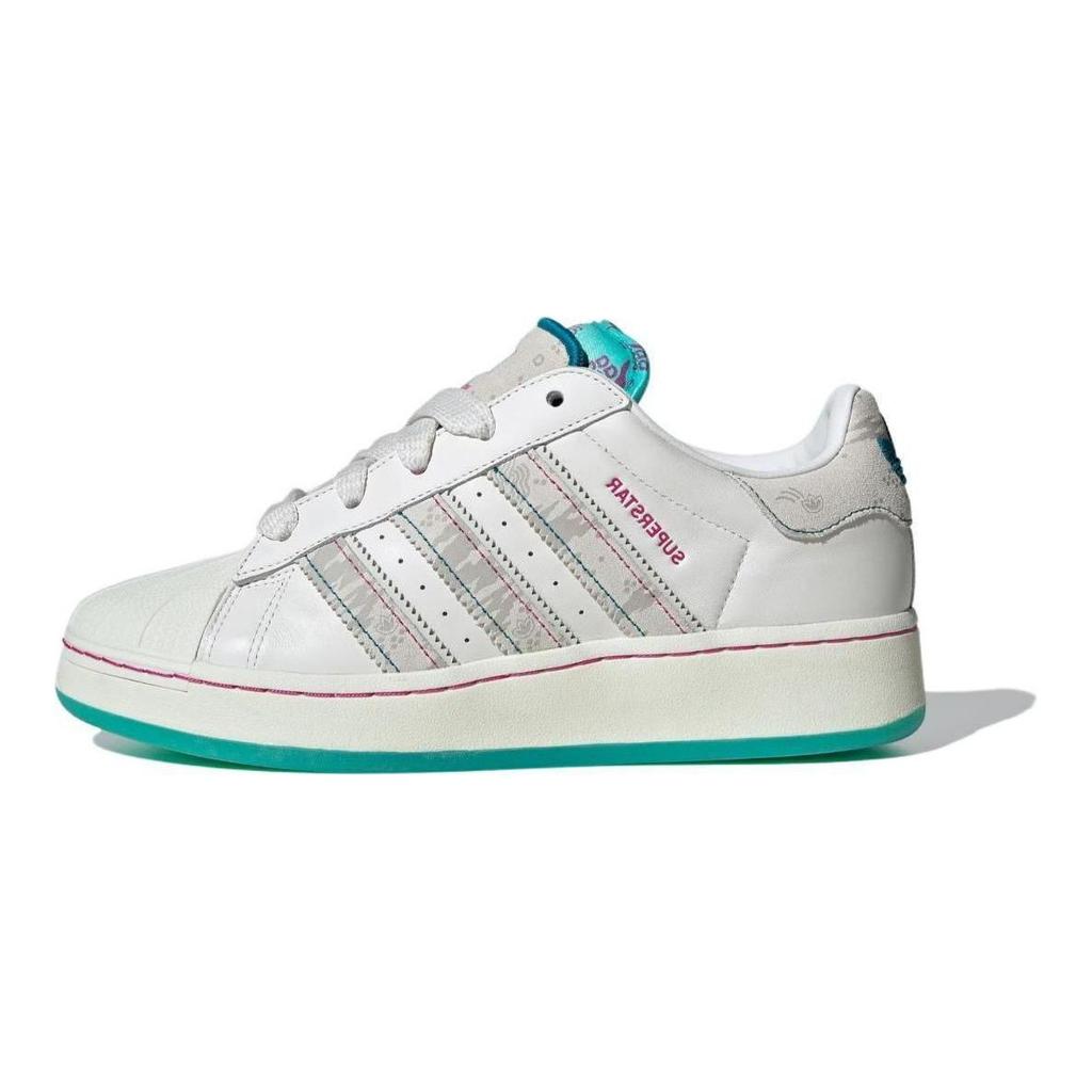 Fefei Ruan x adidas Superstar XLG Chinese New Year Pack Unisex Sneakers White Light-Grey Peacock-Blue ID1140