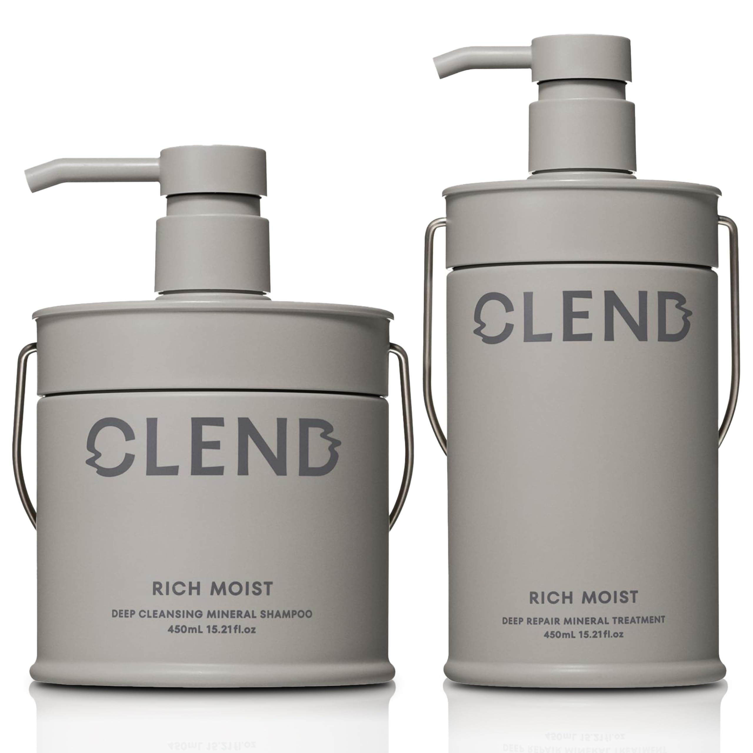 

CLEND Rich Moist Глубоко очищающий минеральный шампунь-уход 450 мл каждый и набор из 2 штук,