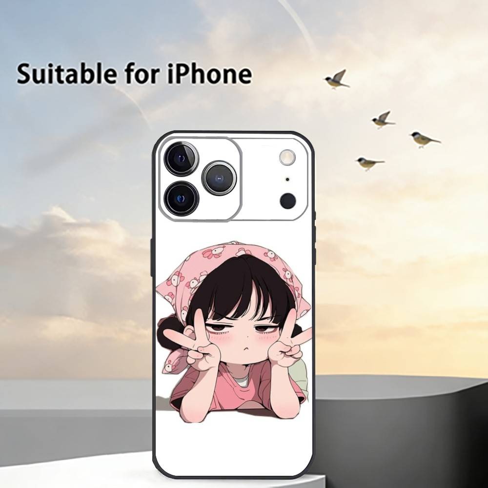 Cute Angry L-Little Girl Phone Case For iPhone 17, 16,15,14,13,12,11 Plus,Pro Max, Others Soft Black Cover