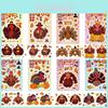 Adorable Cm2407011 Kids Cartoon Interactive Diy Thanksgiving Turkey Sticker Set For Family Fun