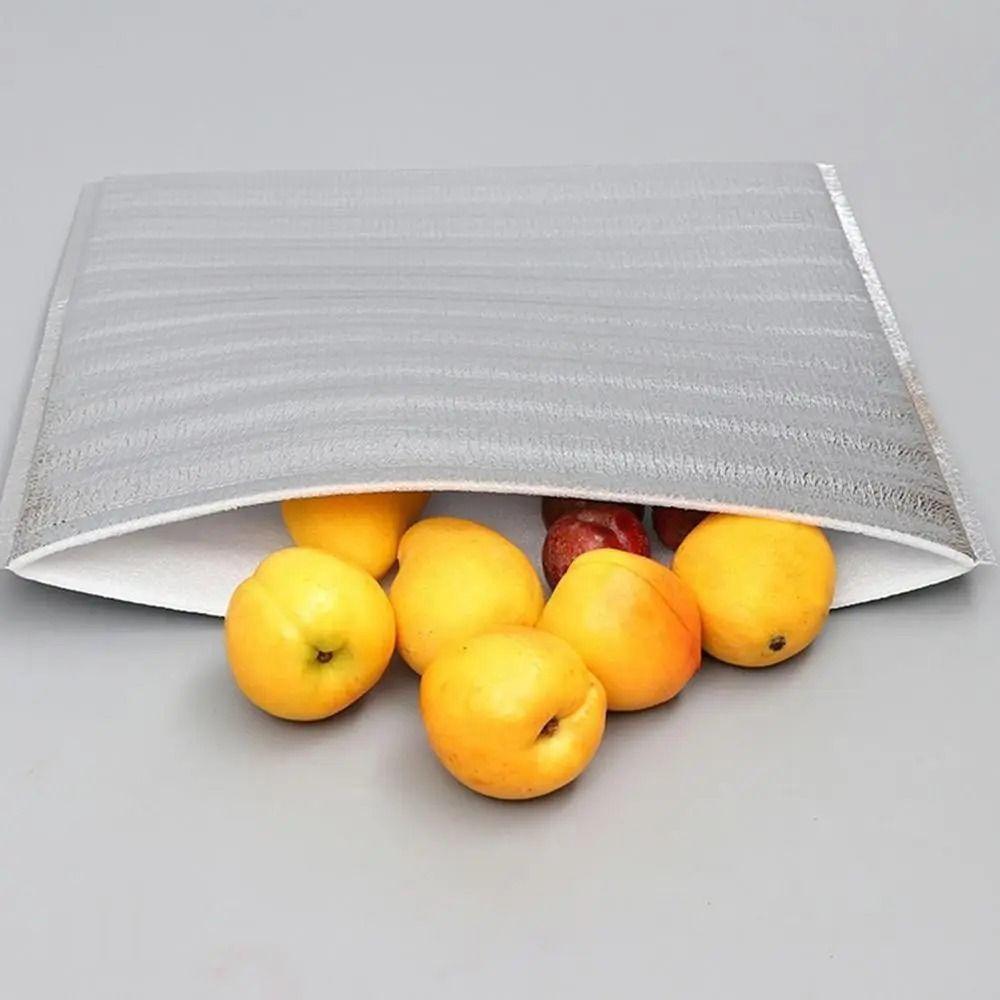 50pcs Waterproof Thermal Bag Aluminum Foil Cooler Bag Insulation Bag  Food Delivery