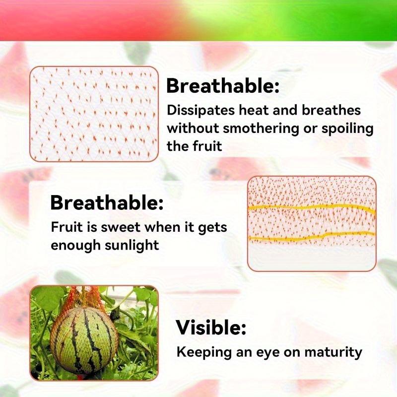 100 One Watermelon Net-Durable Melon Hammock, Suitable for Garden, Reusable Net Pocket, Suitable for Melon, Ideal Stand Support.