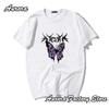 Summer Men Cotton T-Shirt Purple Butterfly Graphic Tops Tees Male Fashion Clothing Tshirt Short Sleeve Harajuku Streetwear