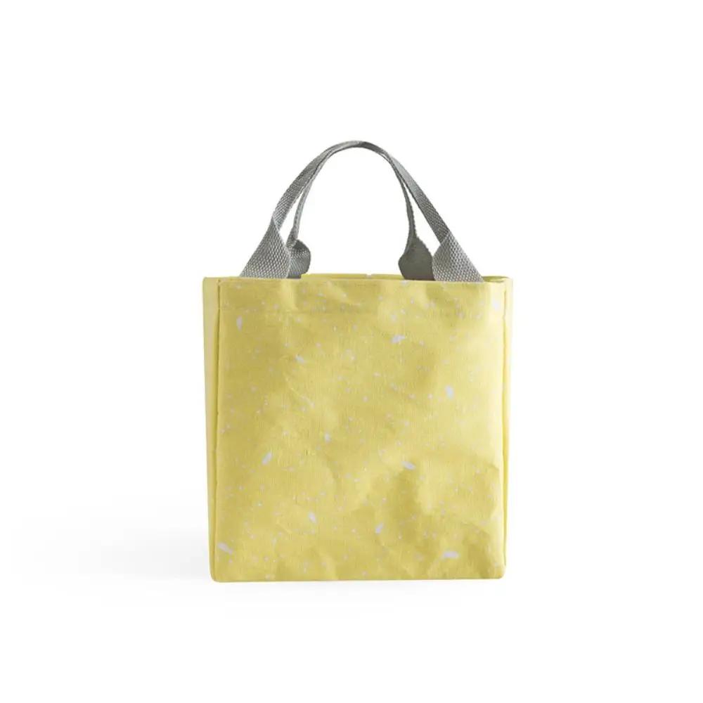 Oxford Cloth Insulated Lunch Bag Simple Large Capacity Portable Lunch Box Food Bags Women