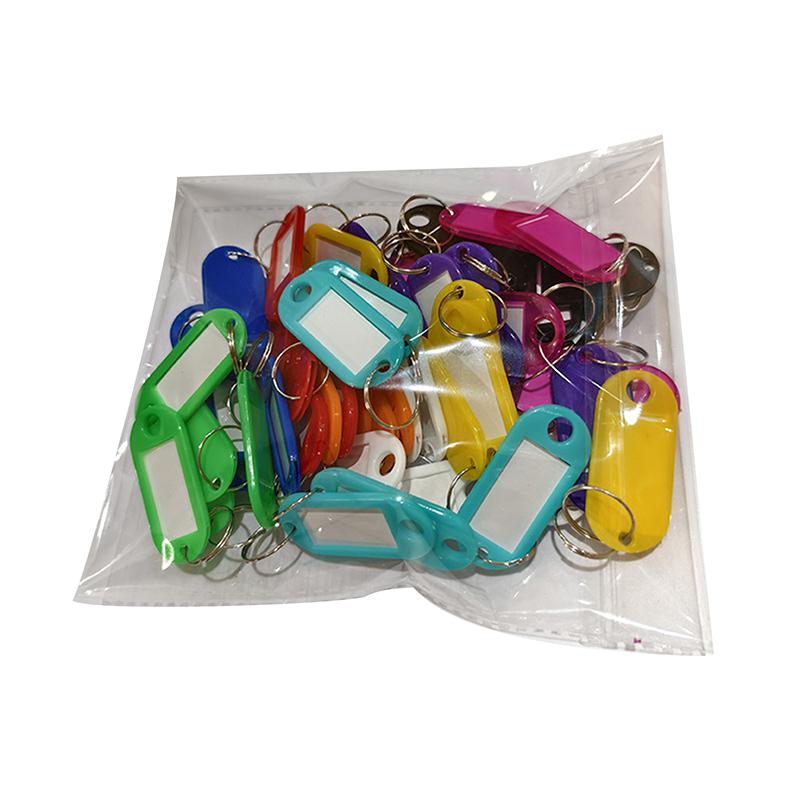 50Pcs Random Color Key Tags Id Label Name Tags Plastic Prevent Missing Key Identifiers Luggage Bag Accessories