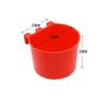 Bird Cage Feeder Cups Plastic Feeding Dish Feed Bowls with Hooks for Parrot Water Drinker for Pigeon Quail Duck Dringking Bowls