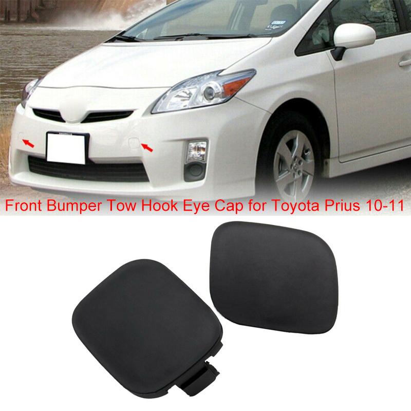 1 Pair Front Bumper Tow Hook Eye Cap Covers for Toyota Prius 2010-2011,Durable ABS Plastic Towing Eye Hole Lid for Replacement, OE 52128-47010