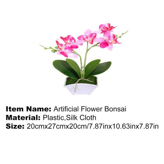 Fake Phalaenopsis Flower Bonsai Lifelike Unique Portable Real Touch Flower for Party