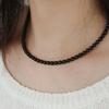 [Modernlike] Silver 925 Onyx Black Necklace 5mm
