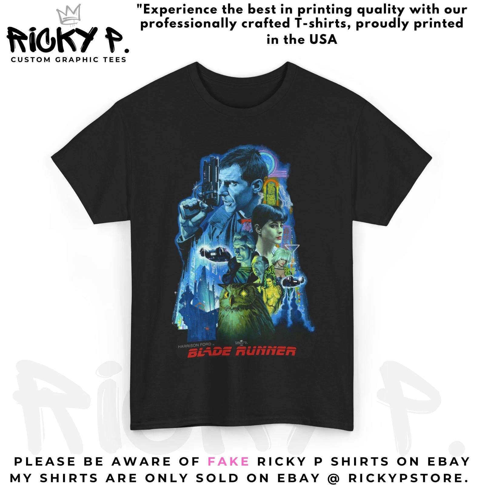 Ricky P Blade Runner 1982 Ridley Scott 100% Cotton T-shirt Mens Tees Top Unisex Heavy Cotton Tee S