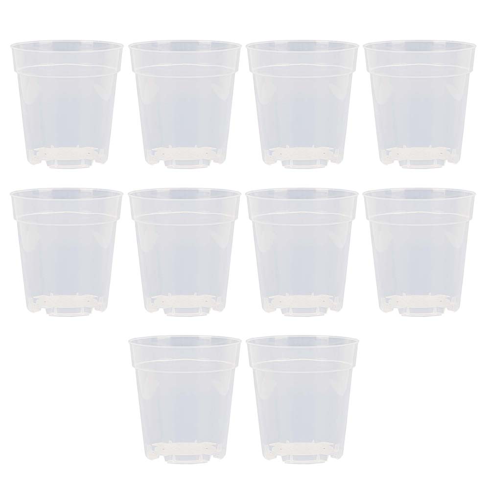 Clear Nursery Pots Plastic Planting Pots Lightweight Build Root Growth Monitoring Transparent Design For Indoor Plants