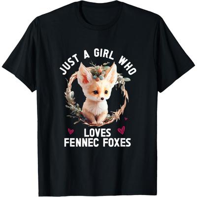Fennec Fox Cute Fennic Foxes Fenec Animal Fox Lover T-Shirt(1)