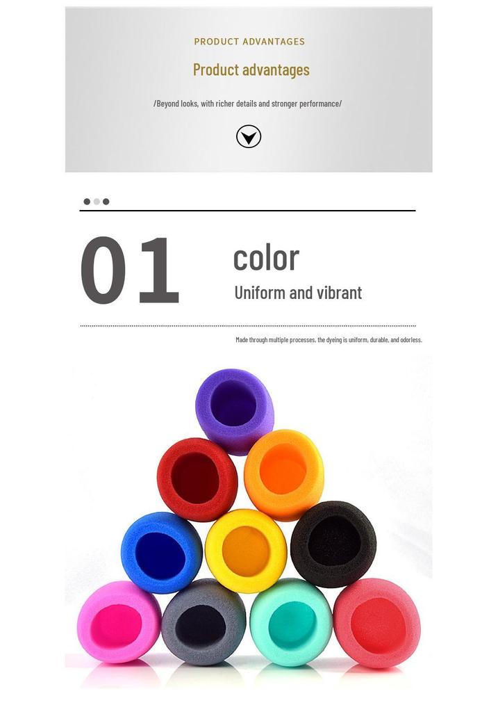 Durable 75mm Washable Microphone Pop Filter Sponge Cover