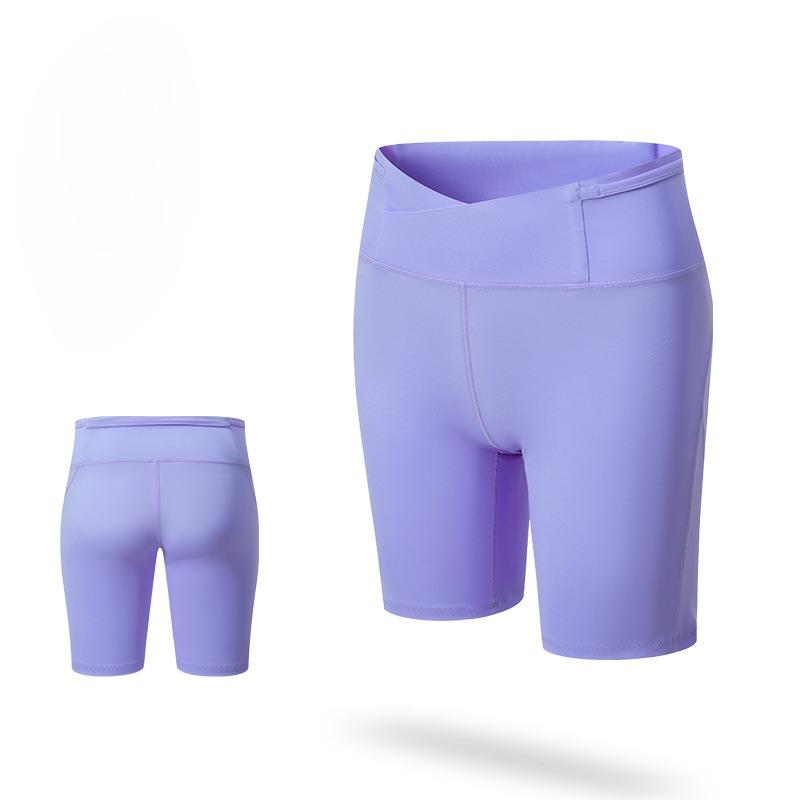 Spring and Autumn New Women's High Elastic High Waist Five-point Pants Outdoor Marathon Cross-country Running Pants Yoga Pants