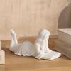 Miniatur Dekorative Statue Lesendes Mädchen Figur, 3D Gedruckt Auf Dem Bauch Liegend Elegante Wohnkultur Akzente Skulptur, Frau für Schreibtisch