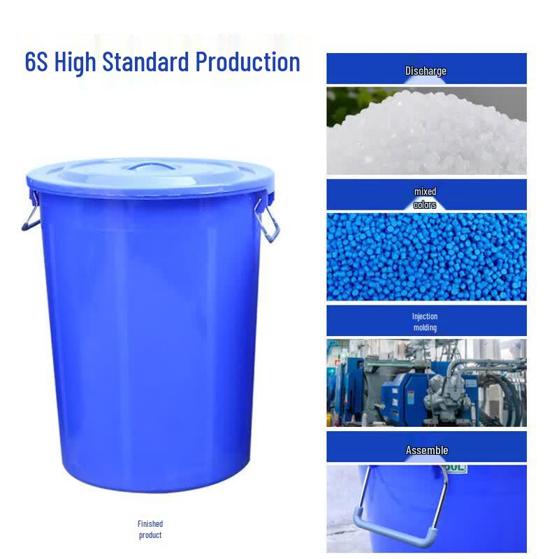 Heavy-Duty Round Plastic Storage Barrel
