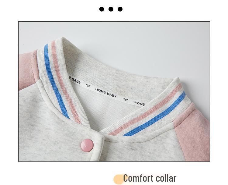 2026 Girls' Trendy Casual Spring/Autumn Baseball Jacket for Medium & Large Kids