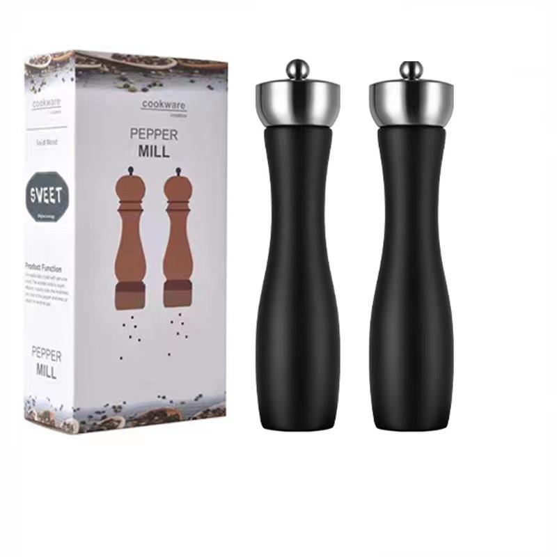 Leeseph Premium Beech Pepper Mill, Salt and Pepper Grinder - Precision Carbon Steel Rotor Use for Peppercorn, Sea Salt, Pepper