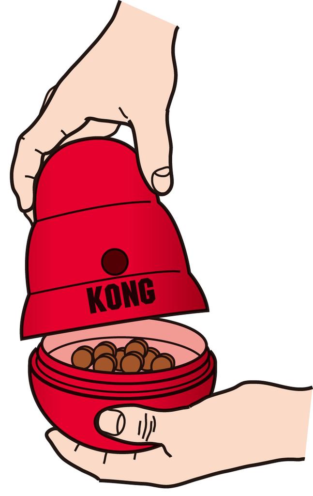 Kong Wobbler Dog 7 Solutions for Separation Barking Crate Weight Educational Training Toy, Chewing, Teething, Anxiety, Boredom, & Digging, Training,