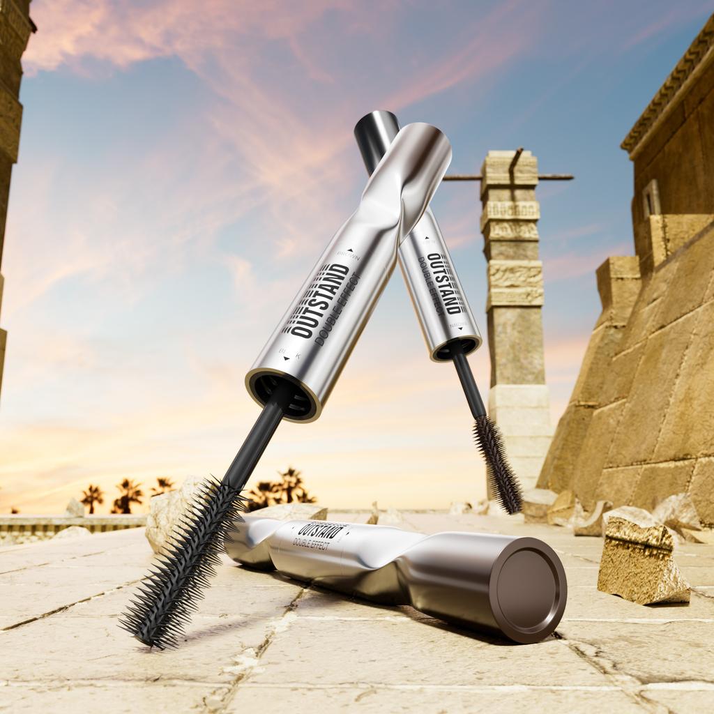 Double-Headed Mascara, Slender And Dense, Naturally Curled 4D Voluminous Mascara