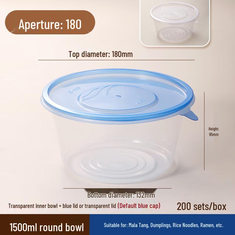 

Handun Disposable Wheat Straw Soup Bowl with Blue Lid