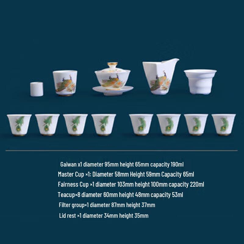 Нефритовый фарфоровый чайный набор для кунг-фу с матовым покрытием