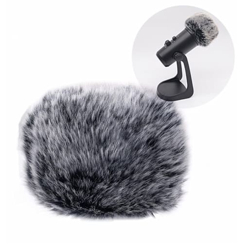 1-Piece Microphone Windscreen, Furry Microphone Cover, Microphone Accessory, Microphone Windscreen for Digital Video Recording Microphones, Outdoor Wi
