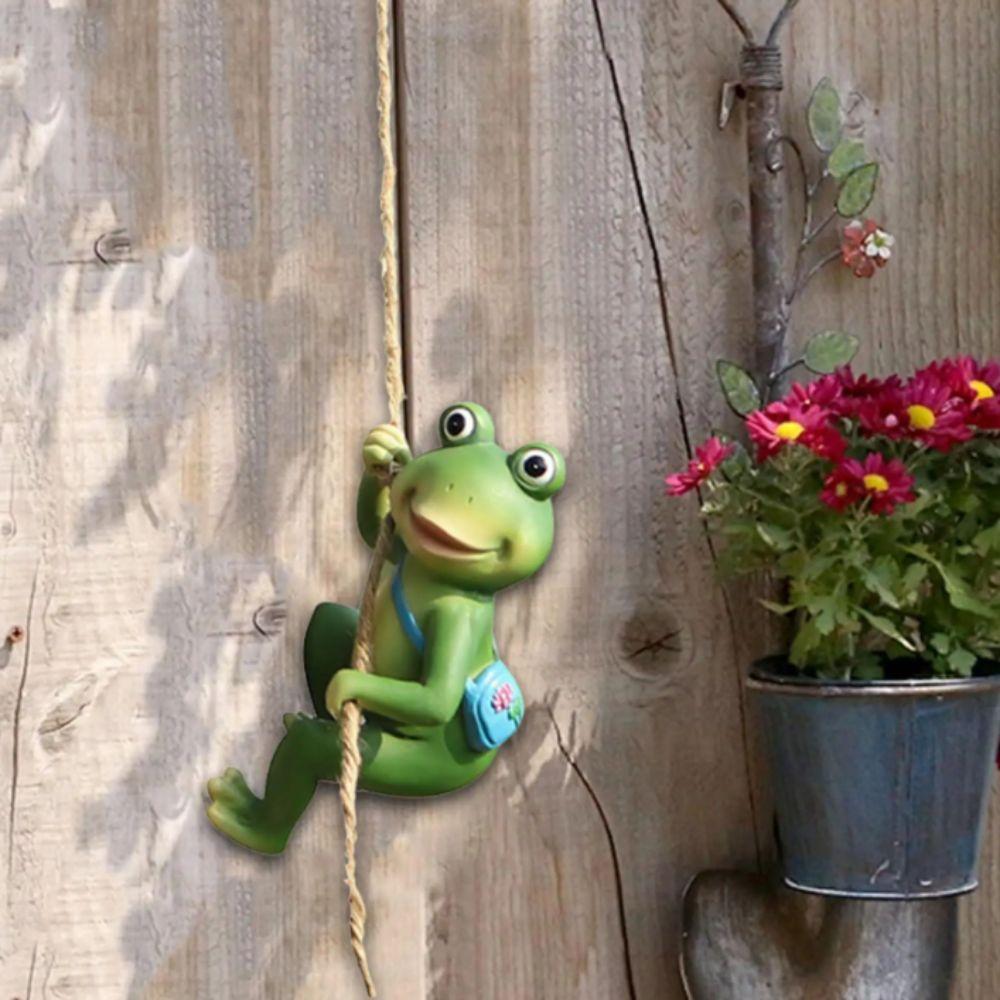 Figurine Design Animal Climbing Ornament Miniature Size Climbing Animal Statue  Balcony Decor