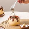 Cartoon Honey Jar Design Spice Jars with Spoon Condiment Pot Creative Ceramic Seasoning Jar  Salt
