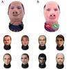 Máscara Facial 3D Impressa Sem Costura Cobertura de Cabeça John Pork Sorrindo Festa Cosplay Adereços Escudo de Proteção UV Padrão RonaldoCospla