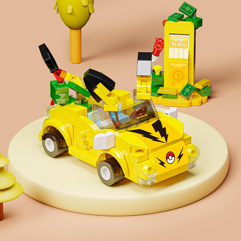 Giocattoli Cartoon Pokemon per Bambini Macchina Blocchi da Costruzione Diamante Giocattoli Educativi per Bambini Regali di Compleanno Decorazioni da Scrivania