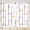 2 Pieces - Cartoon Rainbow - Printed Curtain - Polyester Material - for Bedroom Living Room Study Anti-privacy Curtain