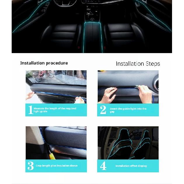 LED Decorative Car Interior Modification USB Atmosphere Light Cable Set For Golf Versa Tucson City-New Condition