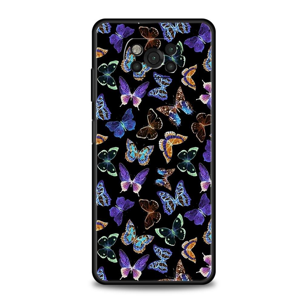 butterfly Phone Case For Xiaomi Mi Poco X3 NFC M3 F4 F3 M4 X4 Pro 5G Note 10 12 Lite 11 11T 10T 11X 13 12T Pro 9T Soft Cover