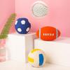 Puppy Teething Sound Ball Interactive Dog Toy Latex Rugby Series Boredom Relief Teeth Cleaning Indoor Outdoor Play Dog Toy Pet Supplies
