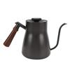 850ml Kaffeekessel mit Thermometer Langer schlanker Ausguss Edelstahl Holzgriff Schwanenhals Teekanne