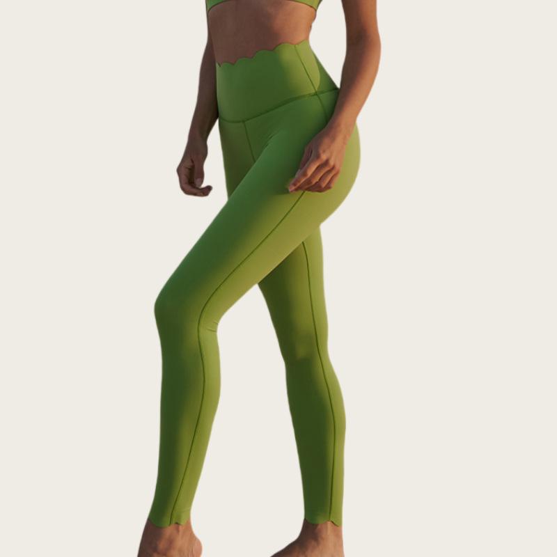 Women’s Yoga Lace Hip-Lifting Slimming Sports Pants for Cycling, Jogging, and Fitness