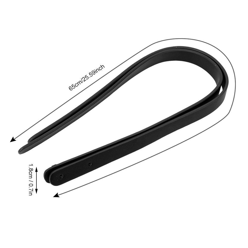 2PCS 65cm Handmade Leather Bag Handles with Rivets DIY Patchwork Luggage AccessoriesBlack
