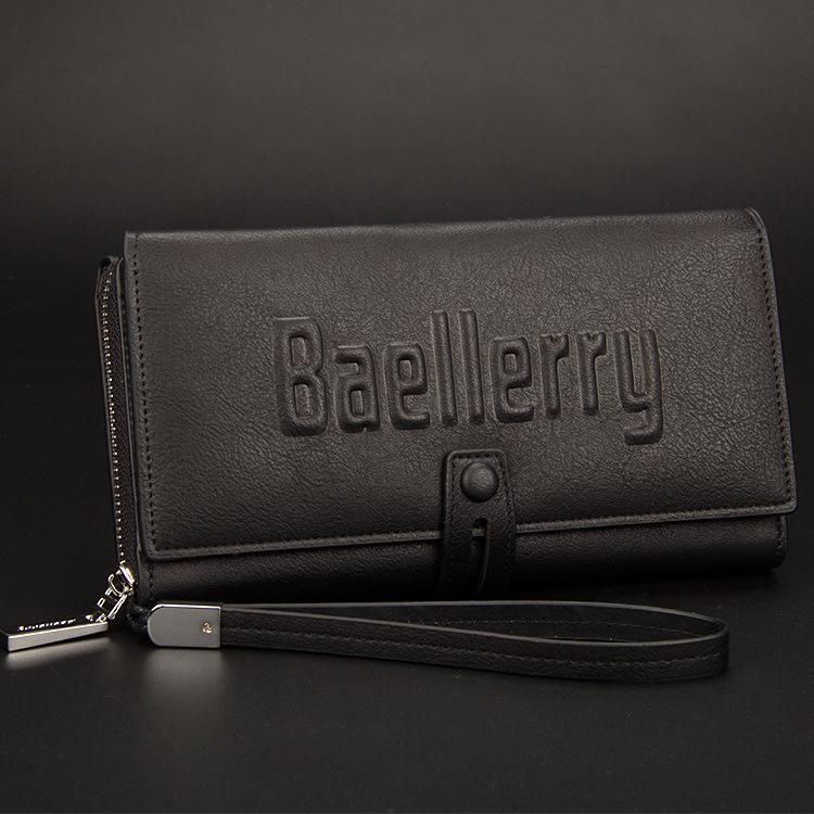 Men's Long Wallet - European & American Style, Multi-functional Card Holder, High-Capacity Clutch