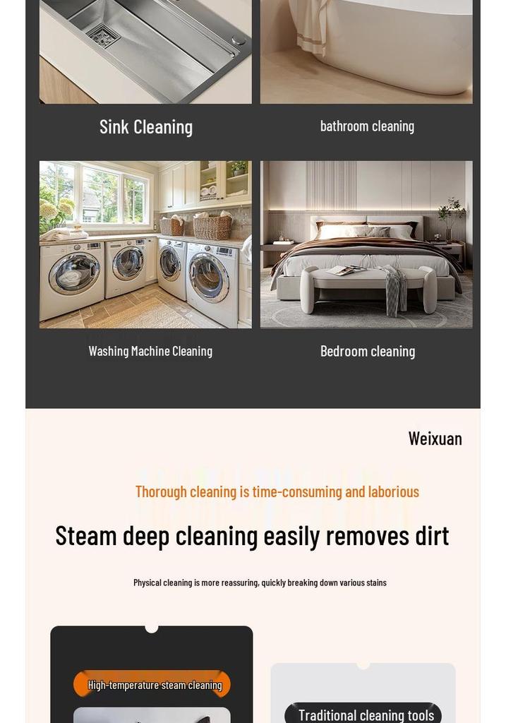 Nettoyeur vapeur haute température Bestseller russe: Lave-linge multi-usages pour climatiseur et appareils ménagers